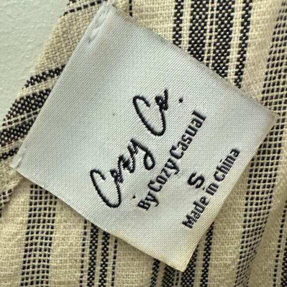 Cozy Co. Striped Maxi Dress Sz Small Sleeveless Cotton Blend Pockets Beachy Boho - Picture 8 of 14